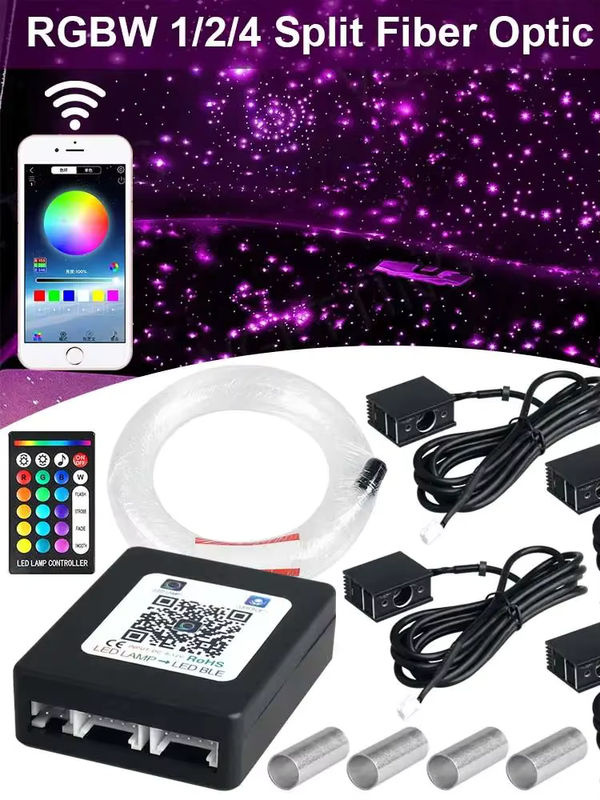 VASTFIRE RGBW Glasfaser-Sternendeckenbeleuchtung mit APP-Steuerung für Auto und Zuhause, Multicolor - Bild 6