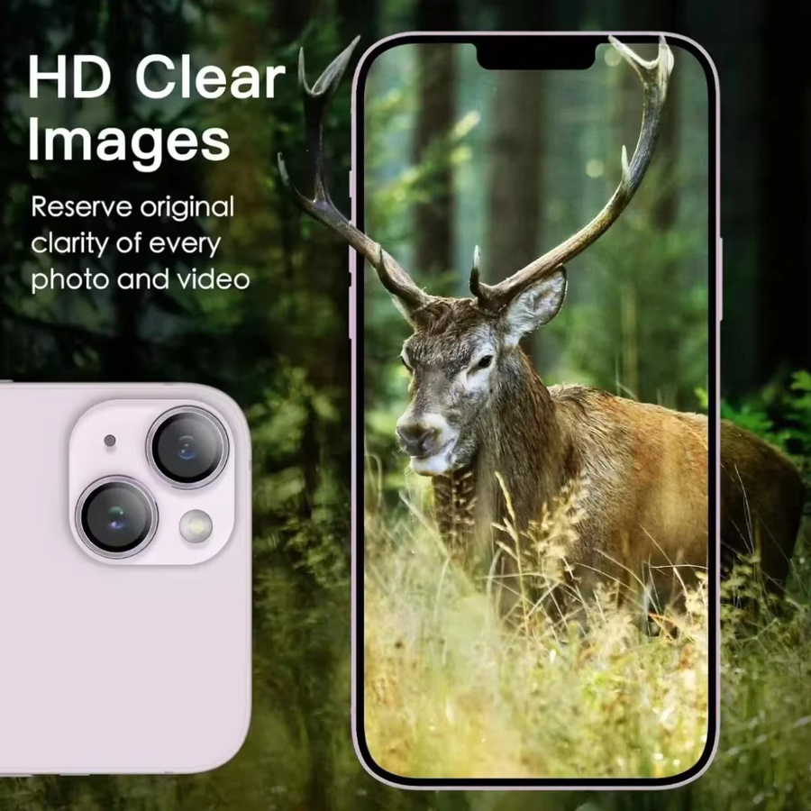 Kamera Objektiv Schutz Glas Set für iPhone 13 14 15 16 Pro Max in Schwarz und Silber - Bild 5