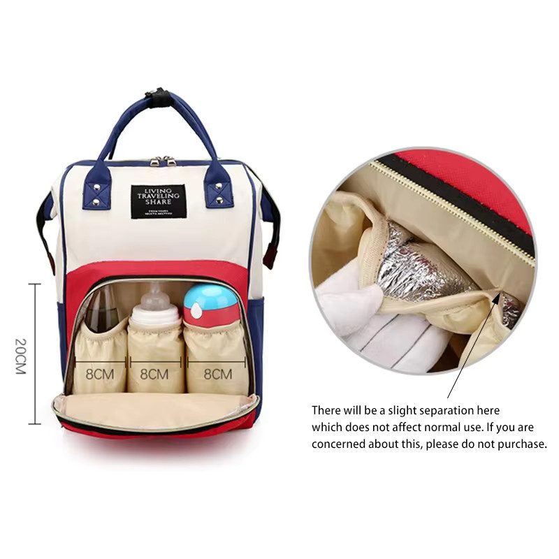 Multifunktionale KAIGUANG Wickeltasche aus Textil mit Wärmedämmung für Babyflaschen in Multicolor - Bild 2