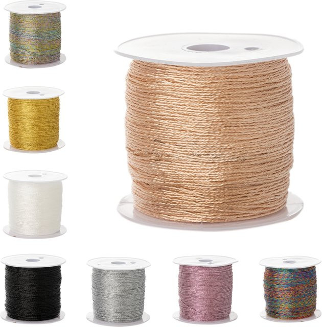 Nylon Faden Schnur Roségold Silber, 0,2mm/m, Unisex - Bild 1