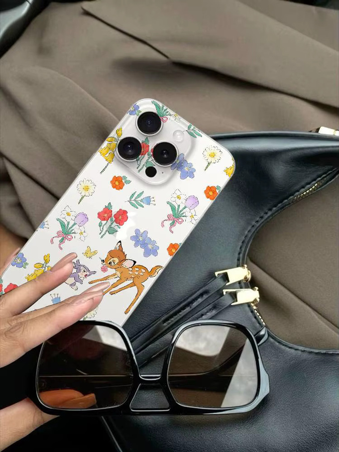 Deer B-Bambi Handyhülle für iPhone 17 16 15 14 13 12 11 Pro Max Plus X XR XS Transparent Weiche Schutzhülle - Bild 5