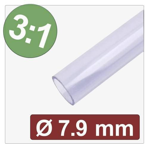 Quadrios 25CA643 Schrumpfschlauch mit Kleber Transparent Durchmesser: 7,9 mm, Schrumpfrate 3:1 - Bild 1