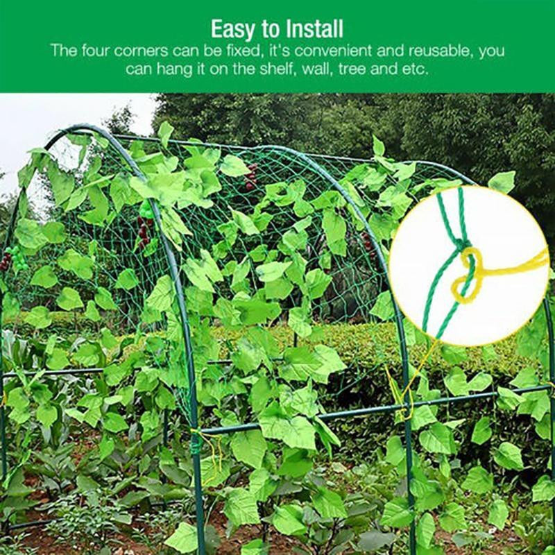 YJSTY Kletternetz für Gartenpflanzen in Grün mit 27 Strängen, B: 270 cm, H: 180 cm - Bild 10