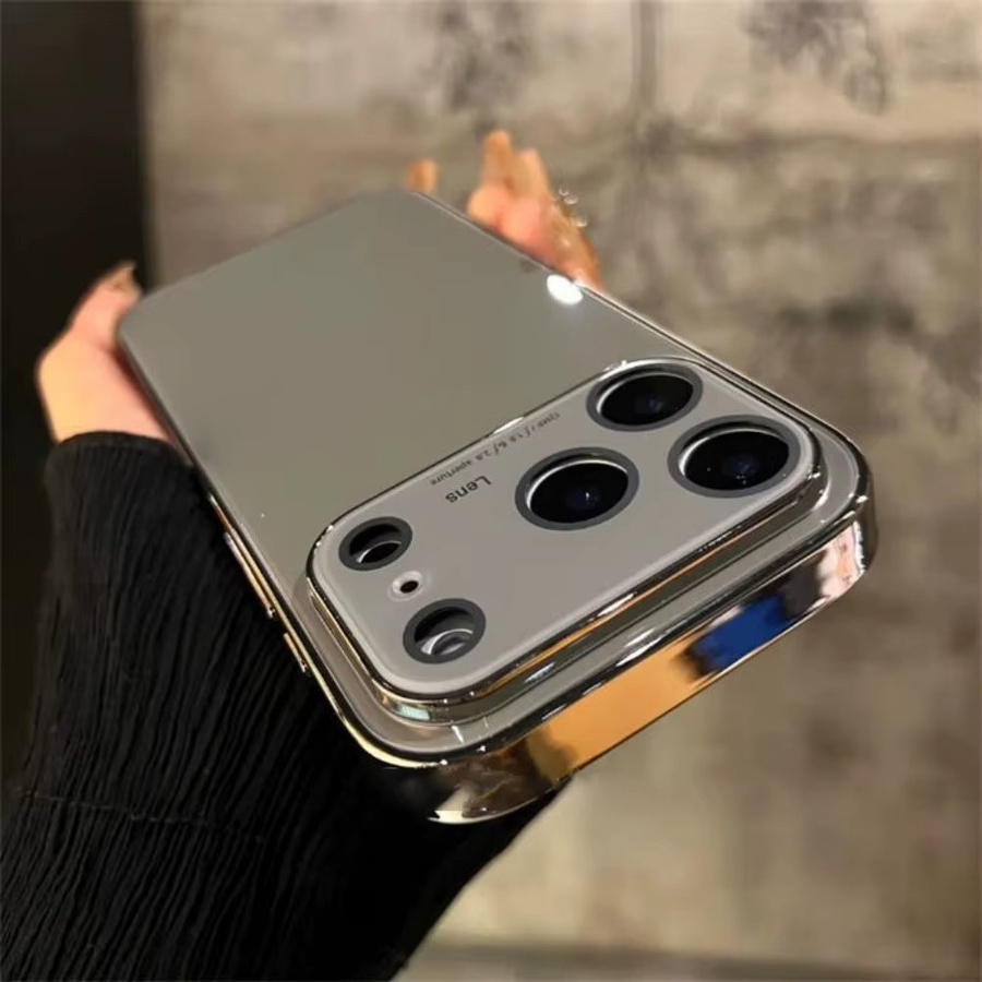 Luxuriöse Glas-Handyhülle für Apple iPhone 17, 16, 15, 14, 13, 12 Pro Max Plus in Purple mit stoßfester Beschichtung - Bild 1