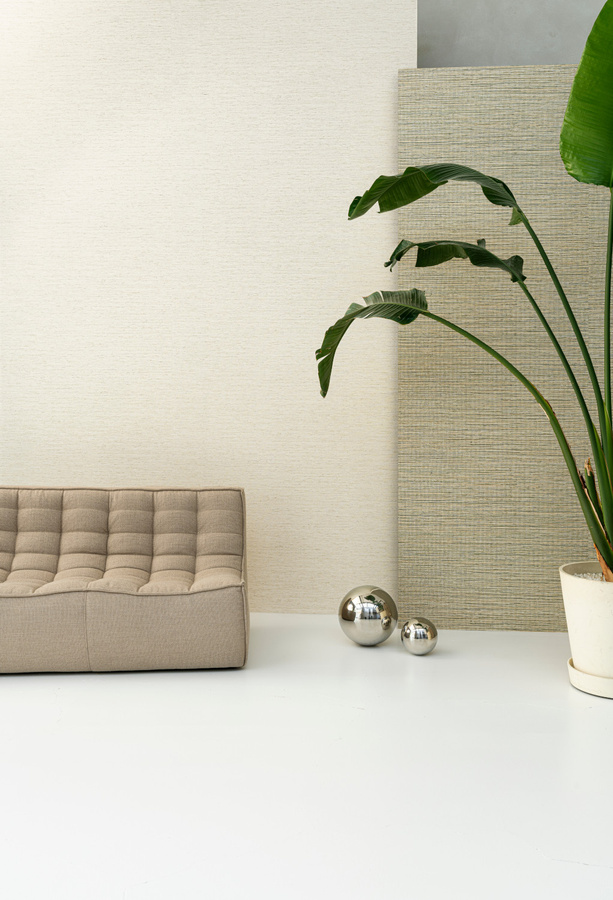 Arte International Tapete Sombra Camouflage in Grün mit abstraktem Design aus Vinyl - Bild 1