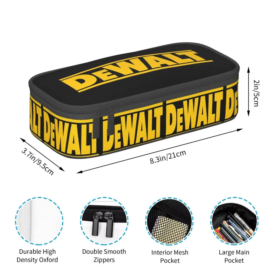 DEWALT Federmäppchen mit Reißverschluss für Schüler in Schwarz - Bild 2