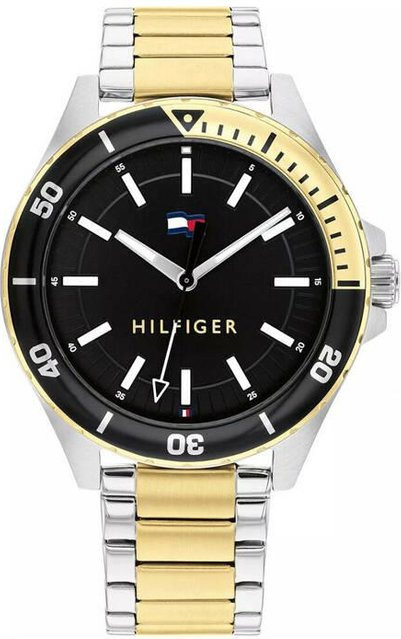 Tommy Hilfiger Herrenuhr, Quarz, Edelstahl, Schwarz, 5 ATM - Bild 1