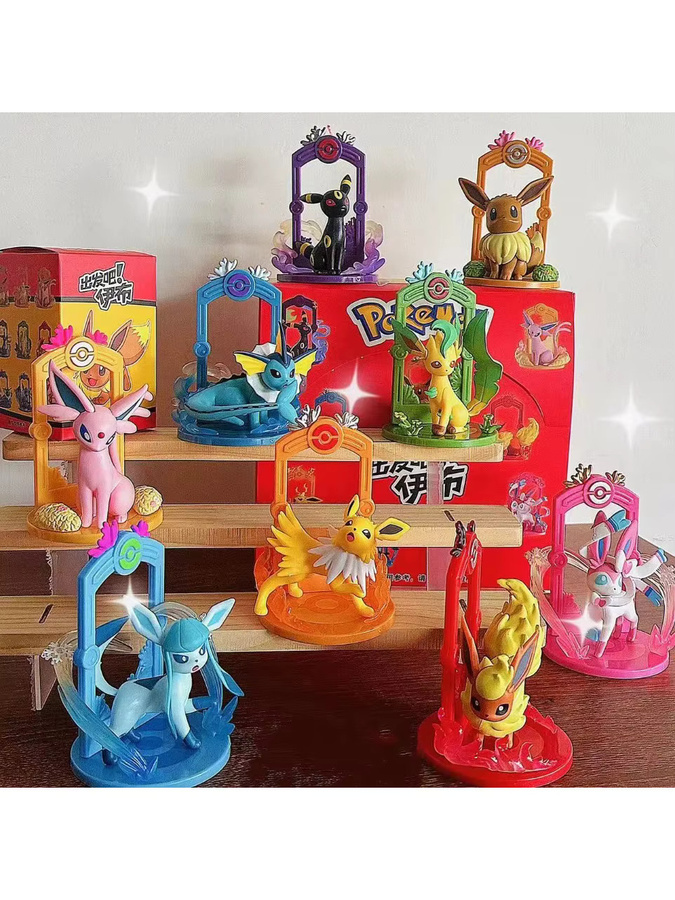 Potdemiel Pokémon Eevee Evolution Figurenset, 9-teiliges Set - Bild 4