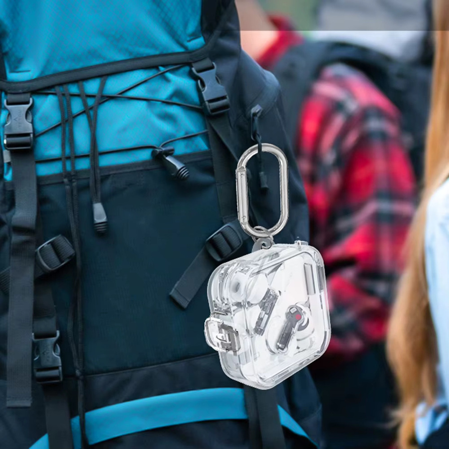 Nothing Ear 2 Kopfhörerbox mit transparenter Hülle in Bonbonfarben und Tragebandhaken, wasserdichte Schutzhülle - Bild 3