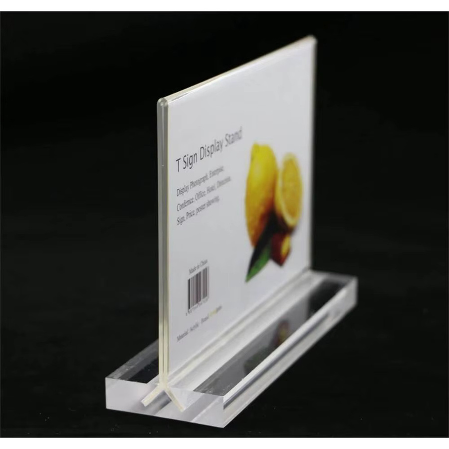 Loripos 4er-Set Acryl Labelhalter A6 in Transparent für Schreibtisch, Restaurant und Hotel - Bild 3