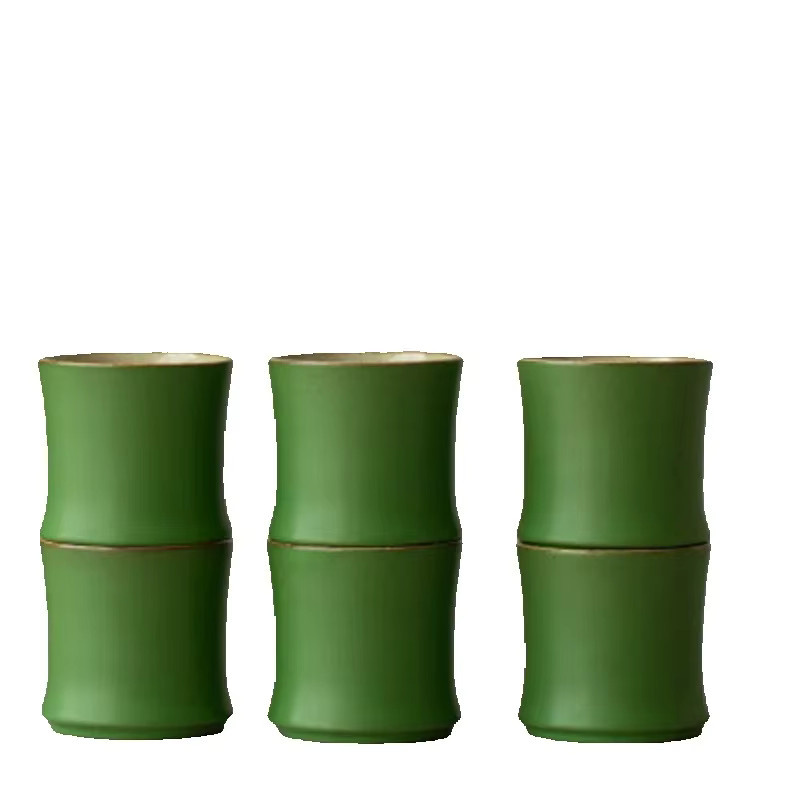 PGY Keramische Teetasse mit grüner Bambus-Glasur, 90 ml - Bild 3