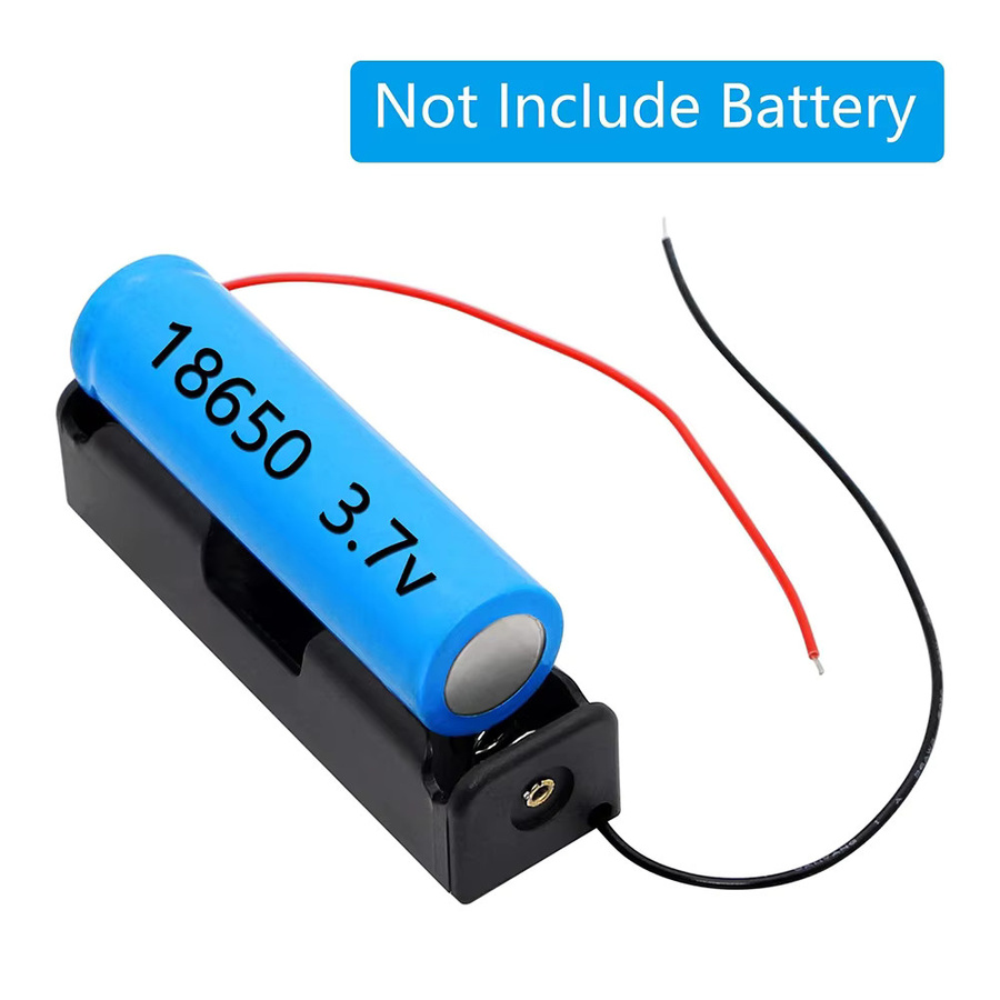 VORILYNEX 10er Set 18650 Batteriegehäuse in Schwarz mit Anschlusskabel für 3,6 V-4,2 V Powerbank - Bild 4