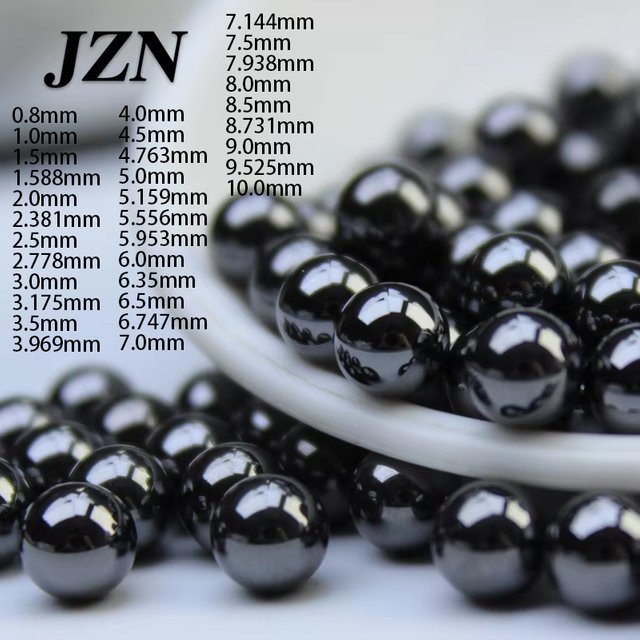 JZN Siliziumkarbid-Keramikkugeln hochtemperaturbeständig, nicht magnetisch und rostfrei, Durchmesser: 0,8 mm bis 10 mm - Bild 1