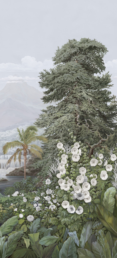 Isidore Leroy Mural Firone Naturel Klebefolie Wandgestaltung Floral Multicolour Vlies Tapete Panel C - Bild 1