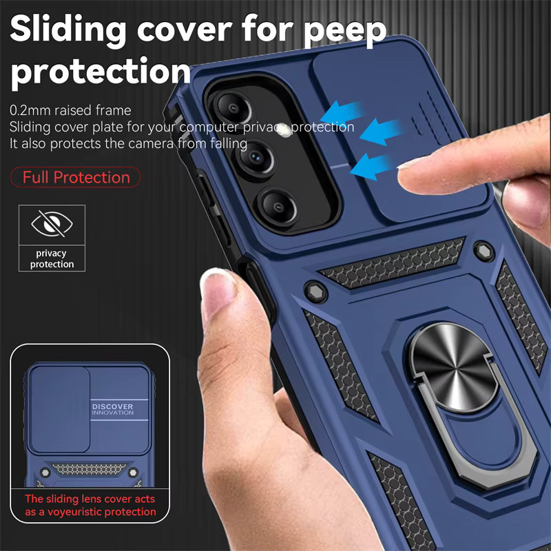 Panzer-Handyhülle mit Schiebe-Kameraschutz für Samsung Galaxy A16 A26 A36 A56 A37 A06 A17 A07 A57 in Grün und Blau - Bild 3