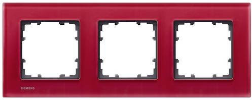 Siemens DELTA miro Glas Rahmen 3-fach in Rot aus Echtmaterial Glas B: 232 mm, H: 90 mm 5TG12033 - Bild 1