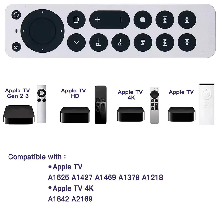 Universelle Smart-Fernbedienung für Apple TV 4K in Weiß - Bild 3