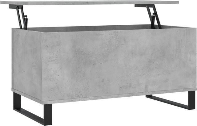 vidaXL Couchtisch modern in Betongrau mit Lift-up-Mechanismus, B/T/H: 90 x 44,5 x 45 cm - Bild 1
