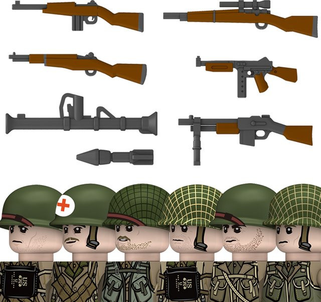 Brangdy WW2 American Rangers Military Soldiers Bausteine, Soldaten, Bunt / Mehrfarbig - Bild 1