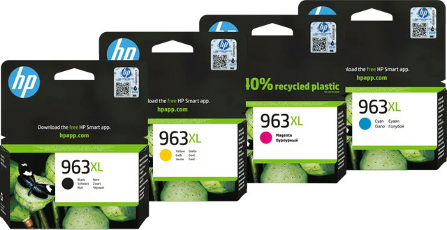 HP 963XL Tintenpatronen Multipack für Tintenstrahldrucker in Schwarz, Gelb, Magenta und Cyan - Bild 1