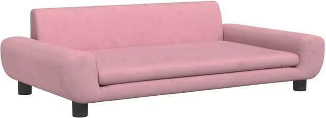 vidaXL Hundebett Sofa aus Samt in Rosa, B/T/H: 100 x 54 x 33 cm - Bild 1