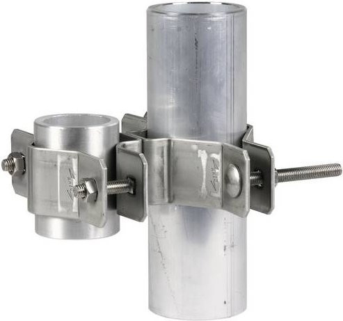 DEHN Geländerbefestigung 105355 BS aus Edelstahl in Silber, D40.50 D70.90 - Bild 1