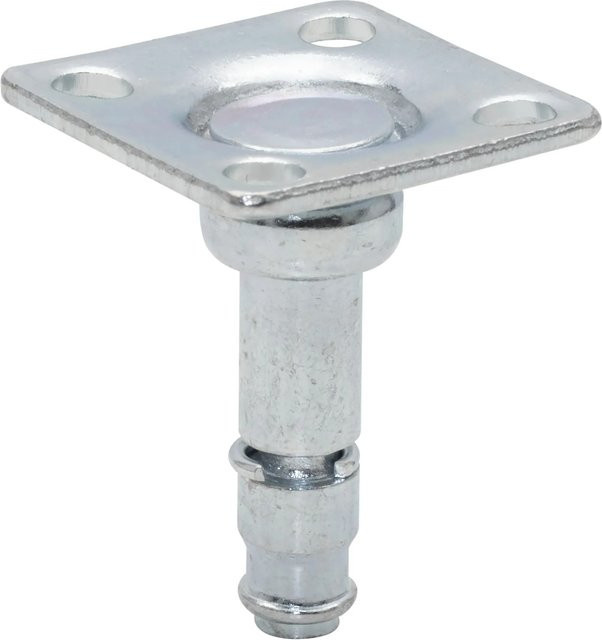 Wagner Anschraubplatte aus verzinktem Stahl in Silber, 2 Stück, B/B: 28 x 28 mm - Bild 1