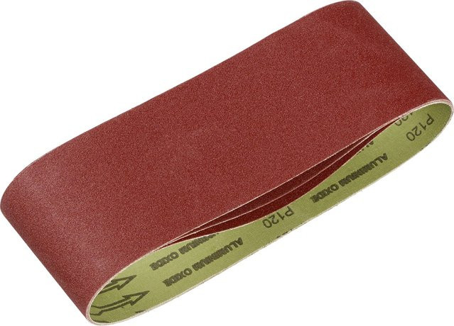 LUX-TOOLS Schleifband Classic für Holz und Metall, Körnung K120, Breite: 10 cm, Länge: 61 cm - Bild 1