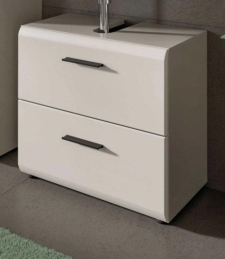 Waschbeckenunterschrank Cover in Kaschmir Sand, modern, matt, B: 60 cm, H: 55 cm, T: 30 cm - Bild 1