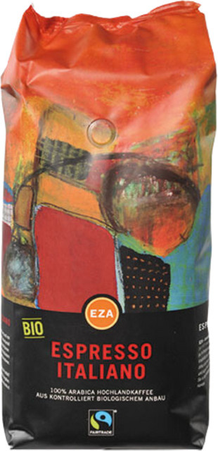 EZA Espresso Italiano, Bio-Kaffee, Ganze Bohne, 1 kg - Bild 1