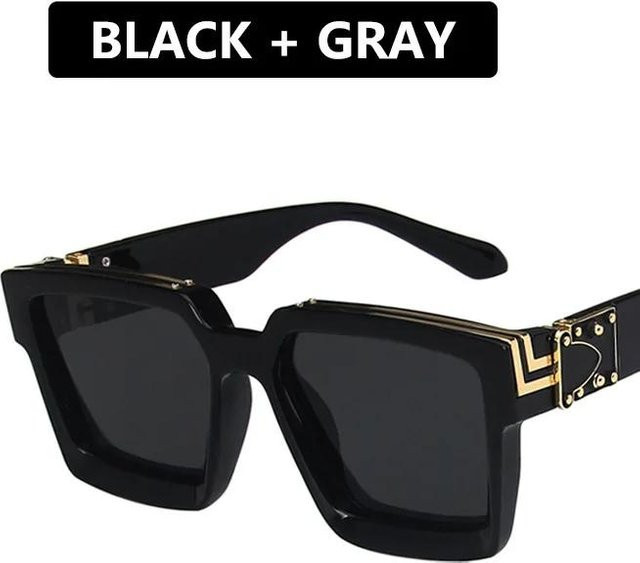 Yiran toy Sonnenbrille Rechteckig, Kunststoff, Vollrand, Damen, Black - Bild 1