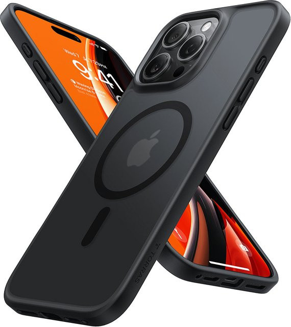 Torras Guardian MagSafe Schutzhülle für Apple iPhone 16 Pro, Schwarz - Bild 1