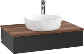 V&B Waschtischunterschrank Antao mit Beleuchtung in Weiß lackiert, B/T/H: 80 x 50 x 19 cm - Bild 1