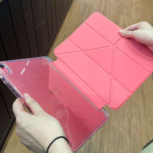Multifunktionaler Faltständer Ronnagar iPad Hülle in Weiß und Pink - Bild 1