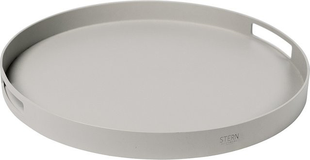 Stern Tablett aus Aluminium in Greige Durchmesser: 50 cm, Höhe: 5 cm - Bild 1
