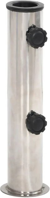 vidaXL Sonnenschirmständer aus Edelstahl in Silber für Mastdurchmesser Ø38/48 mm - Bild 1