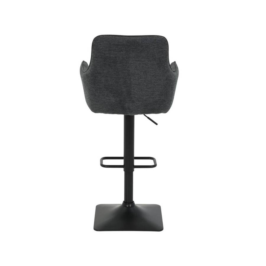 2er-Set Barhocker Hela in Anthrazit mit Samtoptik und 360 Grad Drehsitz, B/H/T: 51 x 117 x 57 cm - Bild 2