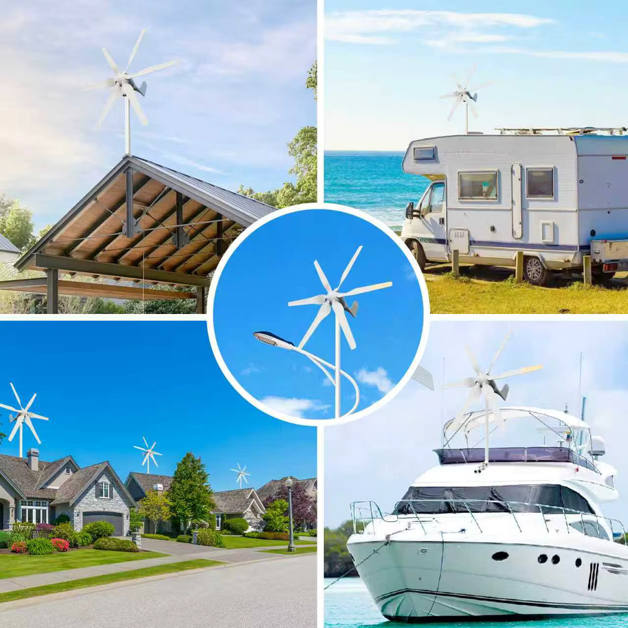 AeroVolt 3000W Windturbine mit MPPT-Controller für Off-Grid-Systeme in Weiß, 12V 24V 48V - Bild 4