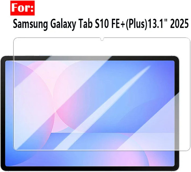 Samsung Displayschutzfolie aus gehärtetem Glas für Galaxy Tab S10 FE Plus 13,1 Zoll und S10 FE 10,9 Zoll, transparent - Bild 1