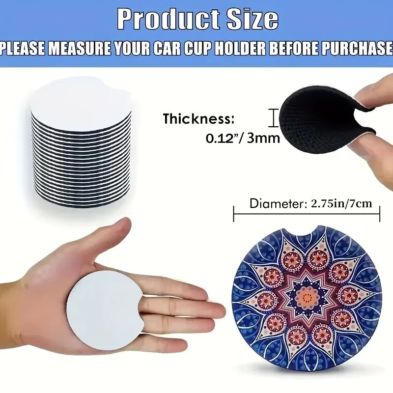 Set aus 10 weißen Sublimations-Untersetzern für DIY-Projekte und personalisierte Geschenke - Bild 2