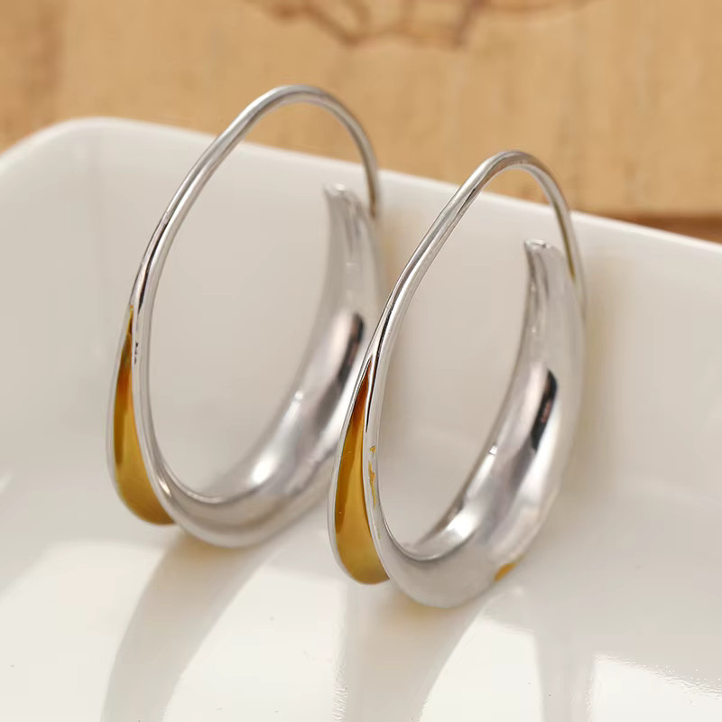 YoYo Creolen, Bicolor, Gold/Silberfarbe, Damen - Bild 2