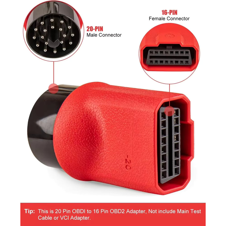 Autel BMW 20 Pin auf 16 Pin OBD2 Adapter für MaxiSys MS906 MS908 Diagnose Werkzeug in Rot - Bild 3