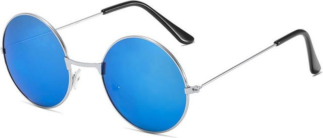 Sonnenbrille Unisex, runde Kunststofffassung, Vollrand, blue - Bild 1