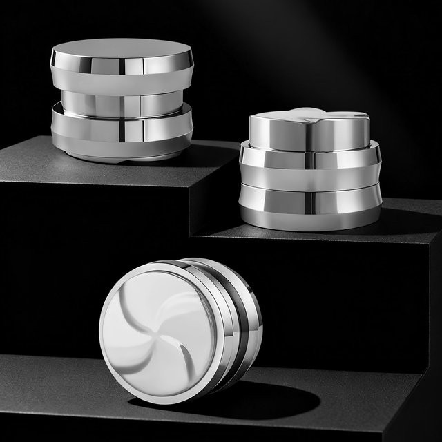 ZIRKUS Gravity Coffee Leveler Espresso-Kaffeeverteiler aus Edelstahl in Silber, Durchmesser: 58,5 mm - Bild 1