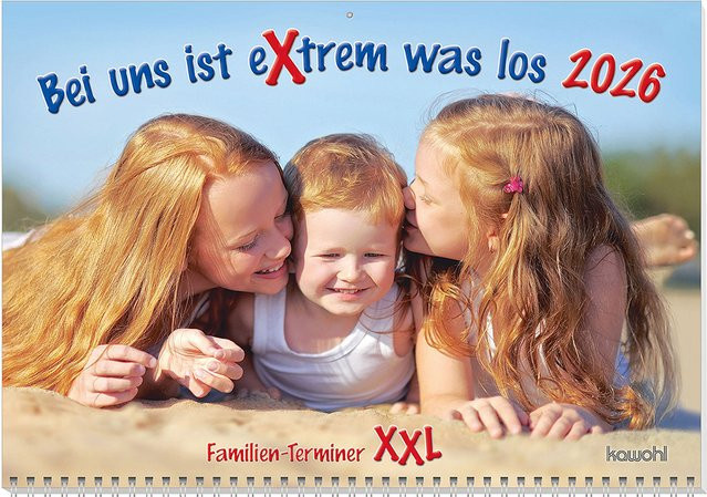 Kalender Bei uns ist extrem was los 2026 Familienplaner vom Kawohl-Verlag in Multicolor - Bild 1