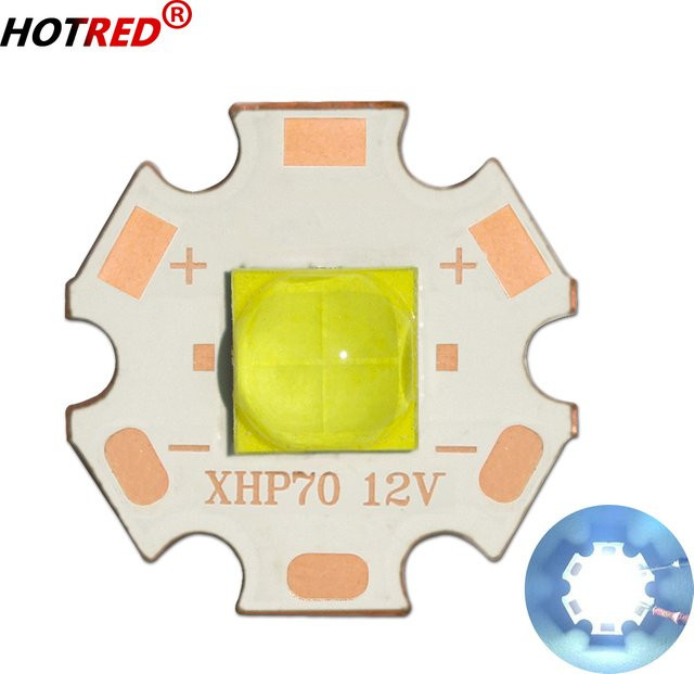 XHP70.3 LED-Chip Hochleistungslampe mit Keramikperlen für Taschenlampen und Suchscheinwerfer, 40W, Kalt- und Warmweiß - Bild 1