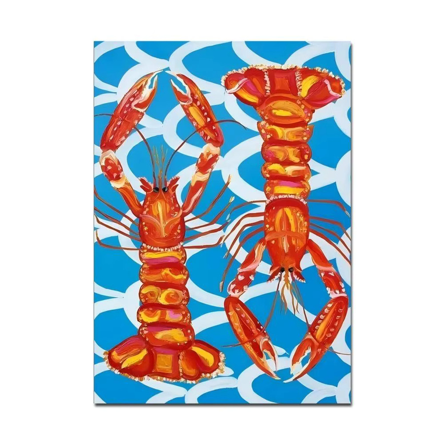 Wasserfeste DIY-Aufkleber mit Sardinen- und Hummer-Motiven in Multicolour für maritime Wanddekoration - Bild 4