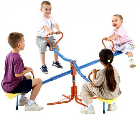 VEVOR Kids Seesaw, Outdoor Playground Equipment, 4 Seats, ab 3 Jahren - Bild 1