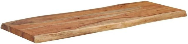 vidaXL Tischplatte aus Massivholz Akazie in Braun mit Baumkante, Rechteckig, B/T/H: 100 x 40 x 2,5 cm - Bild 1