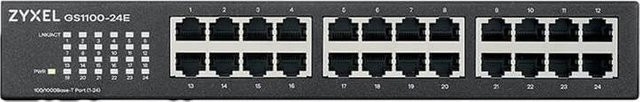 Zyxel GS-1100-24E Unmanaged Network Switch Schwarz mit 24 x 10/100/1000 Ethernet/LAN Ports - Bild 1